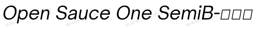 Open Sauce One SemiB字体转换